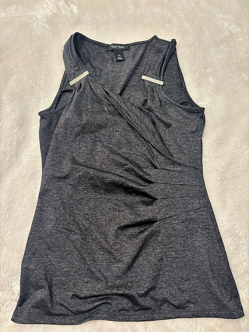 White House Black Market Gray blouse XS